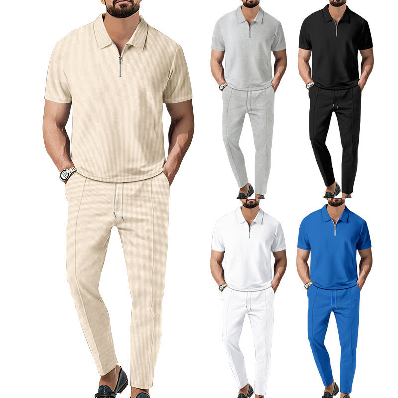 Men's Waffle Lapel Suit