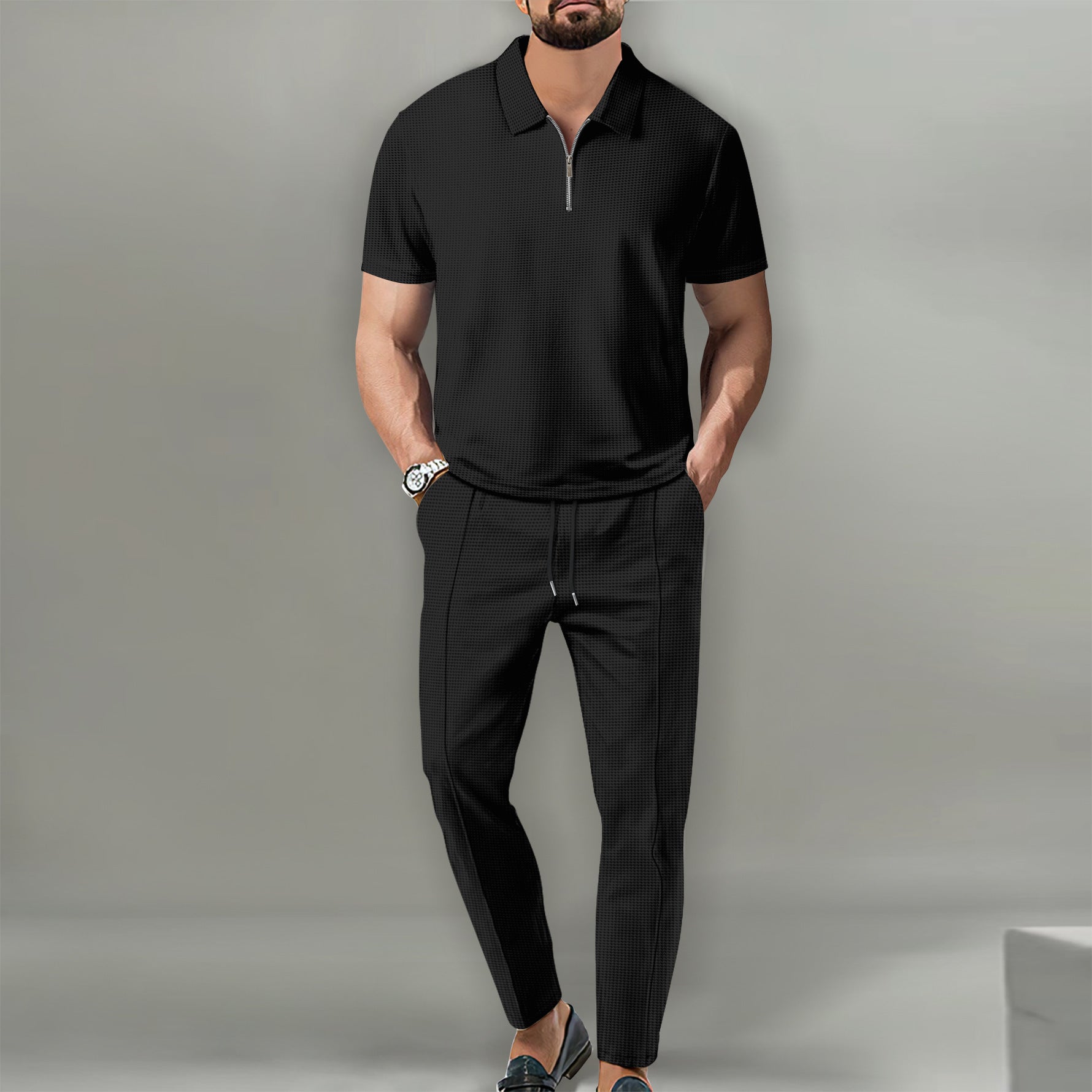 Men's Waffle Lapel Suit