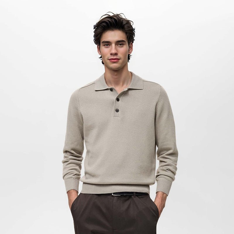 Long Sleeve Button Polo Shirt