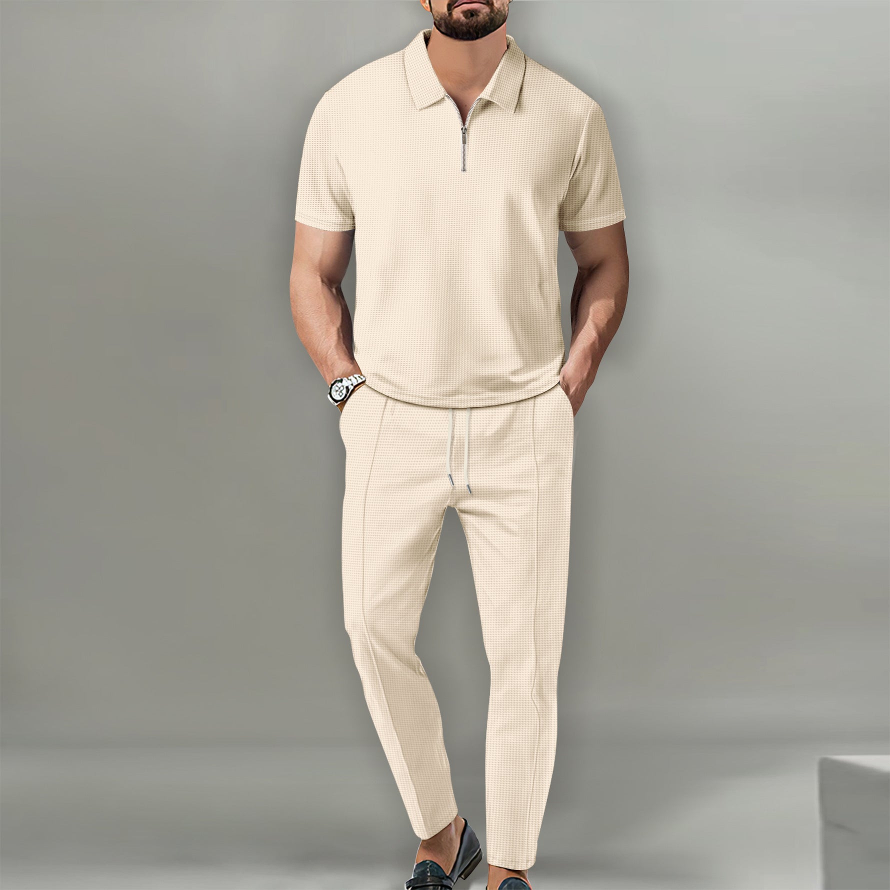 Men's Waffle Lapel Suit