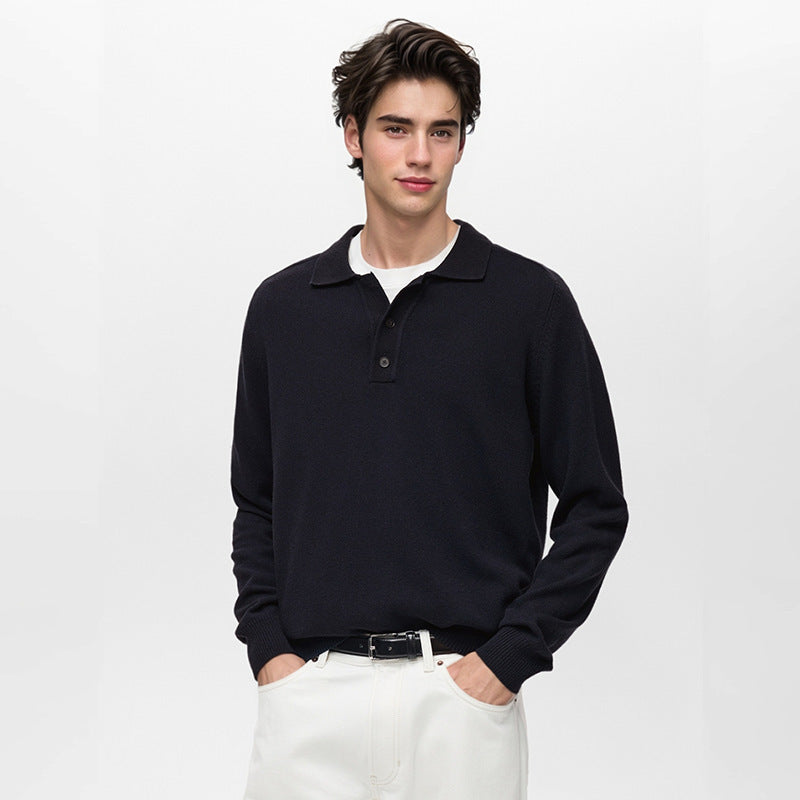 Long Sleeve Button Polo Shirt
