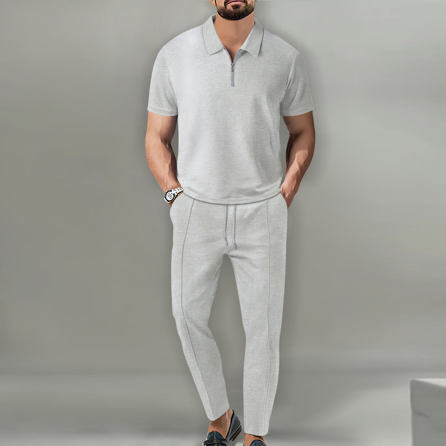 Men's Waffle Lapel Suit
