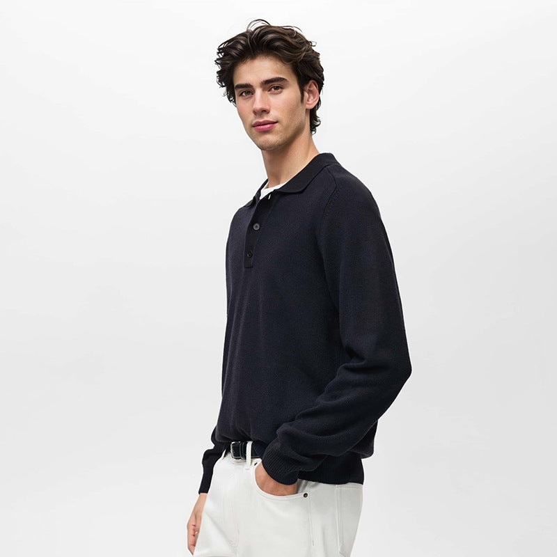 Long Sleeve Button Polo Shirt